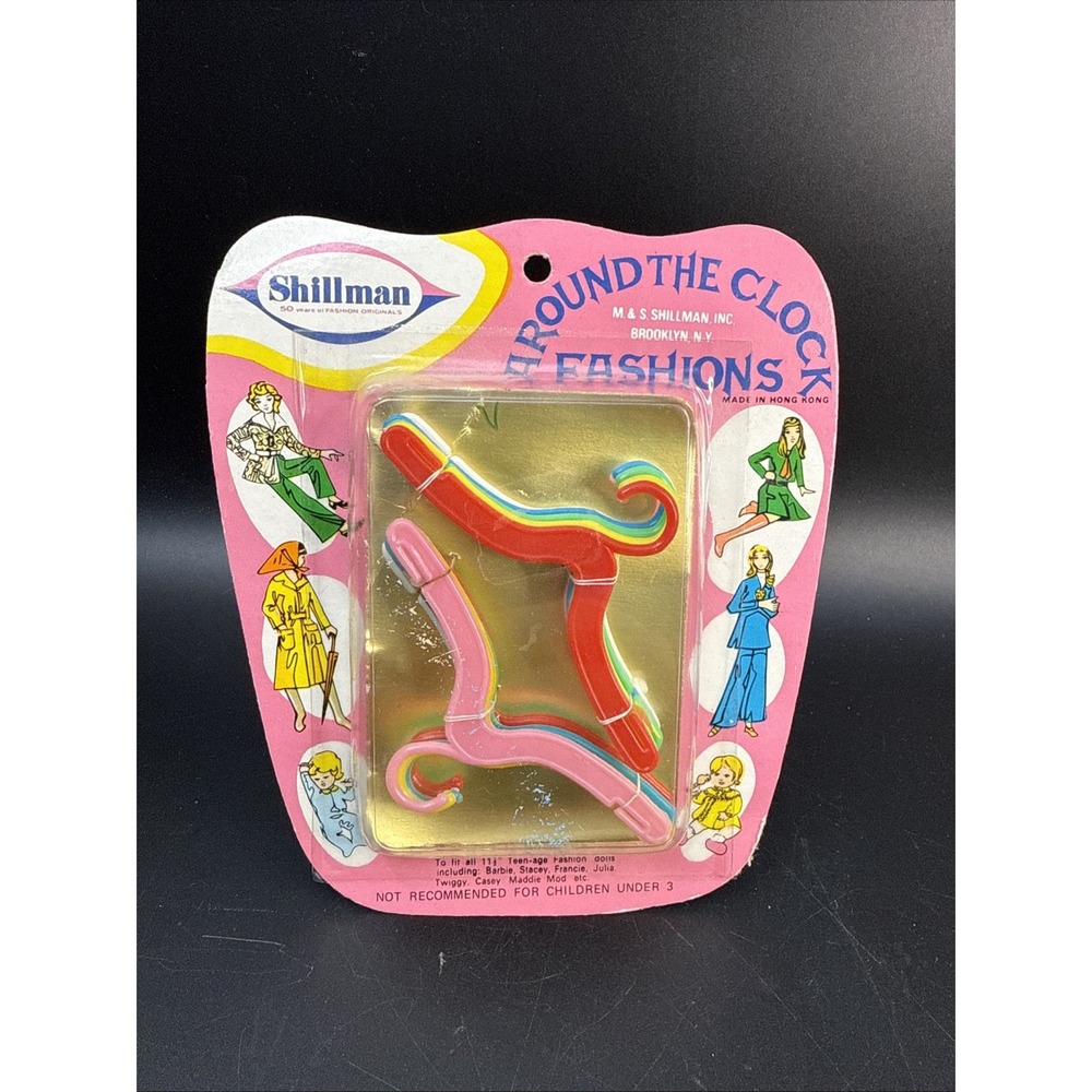 Vintage 1970's Shillman Round The Clock Fashions Doll Clothing Hangers